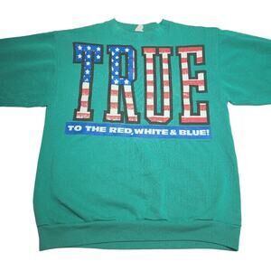 Vintage 80s Sun Sportswear Crewneck Sweatshirt Size Medium Made in USA Patriotic